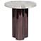 Marbelle Martie 17.75" Wide Toronto Sand End Table Black Nickel Frame