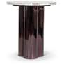 3_Marbelle Martie 17.75" Wide Toronto Sand End Table Black Nickel Frame more views