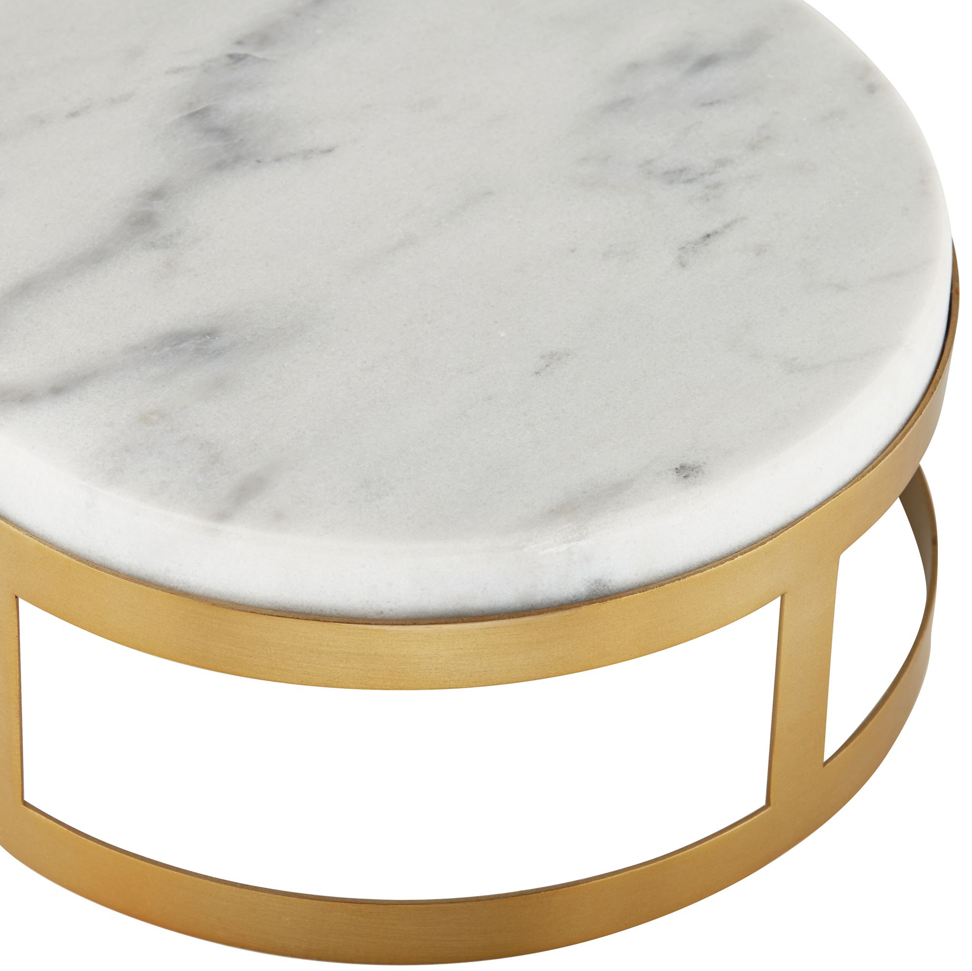 Marble and Gold Brass Finish Lamp Riser 98R40 Lamps Plus