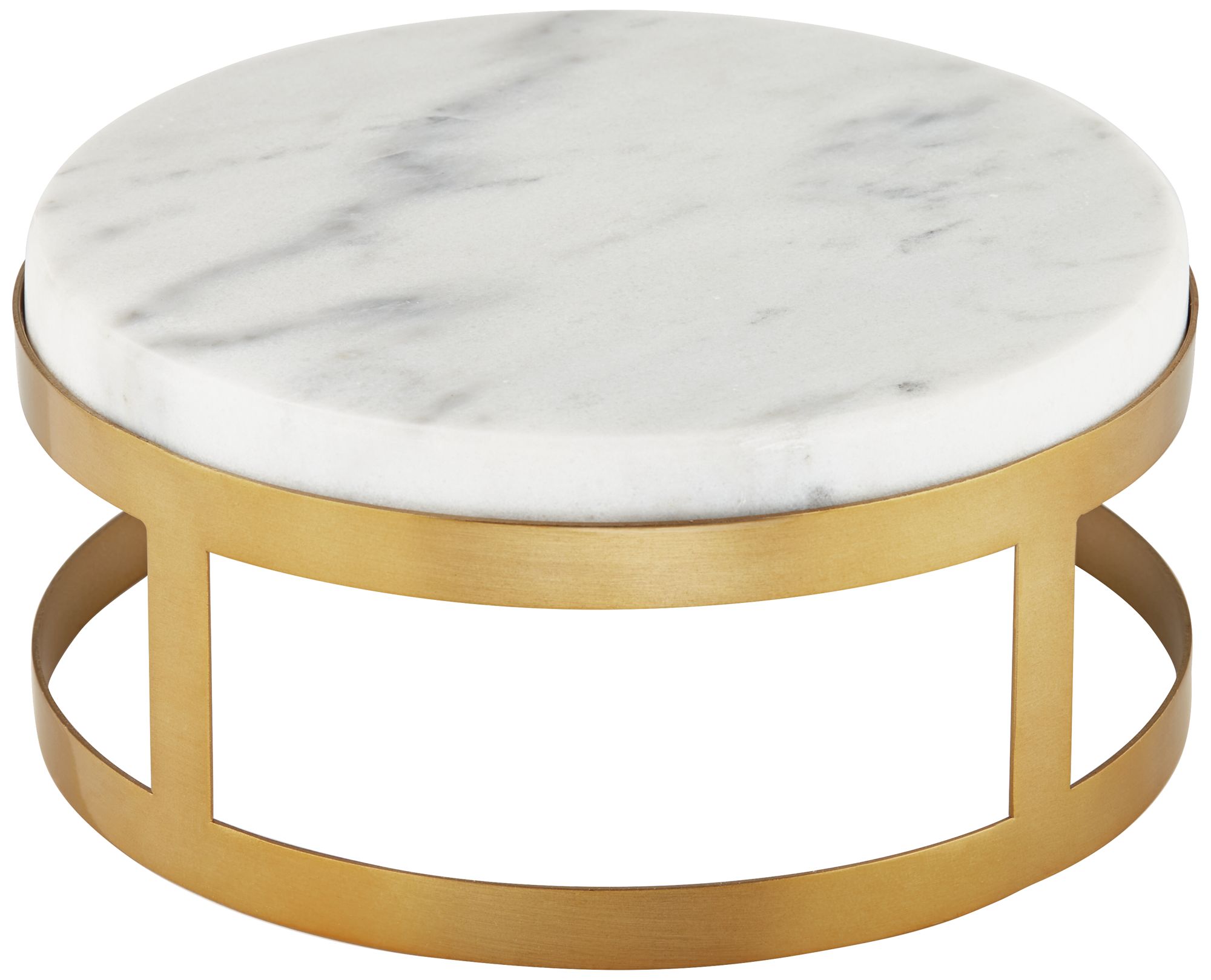 Marble and Gold Brass Finish Lamp Riser 98R40 Lamps Plus