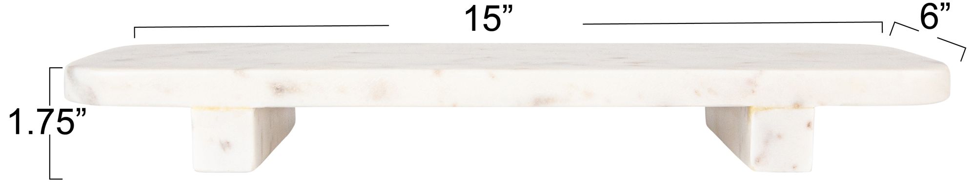 Image 2 Marble Footed Serving Pedestal, White more views