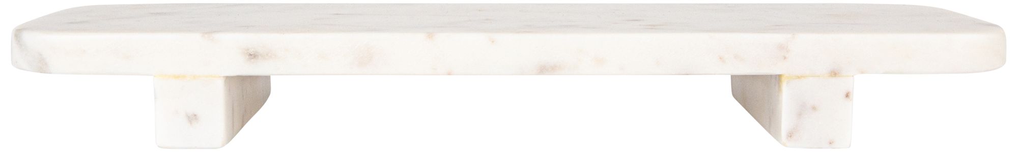 Image 3 Marble Footed Serving Pedestal, White more views