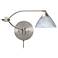 Marble Glass Plug-In Double Swing Arm Wall Lamp