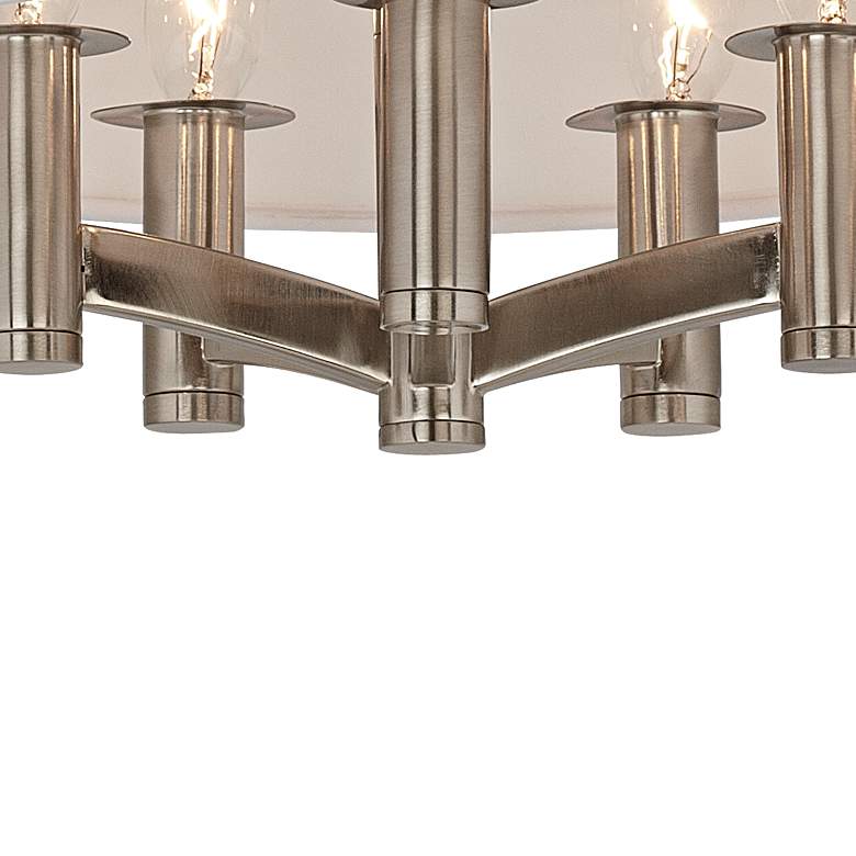 Image 2 Marble Glow Ava 5-Light Nickel Ceiling Light more views