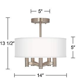 Image4 of Marble Glow Ava 5-Light Nickel Ceiling Light more views