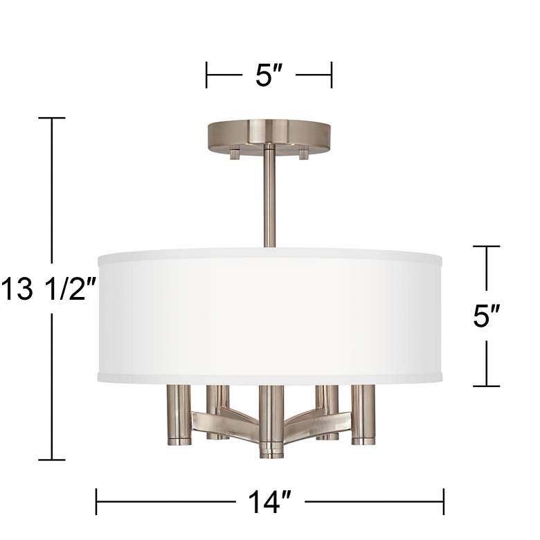 Image 4 Marble Glow Ava 5-Light Nickel Ceiling Light more views