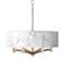 Marble Glow Ava 6-Light Nickel Pendant Chandelier