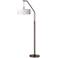 Marble Glow Bronze Downbridge Arc Floor Lamp