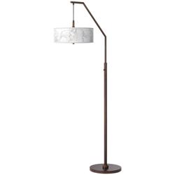 Marble Glow Bronze Downbridge Arc Floor Lamp