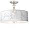 Marble Glow Giclee 16" Wide Semi-Flush Ceiling Light