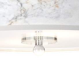 Image3 of Marble Glow Giclee 16" Wide Semi-Flush Ceiling Light more views