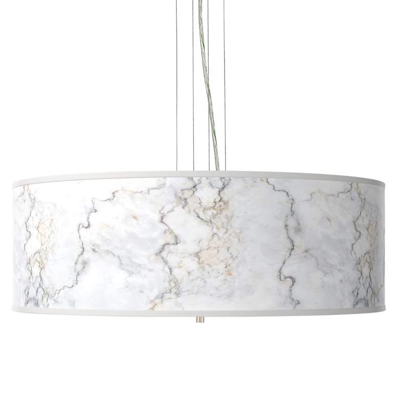 Image 1 Marble Glow Giclee 24 inch Wide 4-Light Pendant Chandelier