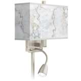 Marble Glow Giclee Glow LED Reading Light Plug-In Sconce