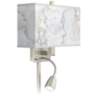 Marble Glow Giclee Glow LED Reading Light Plug-In Sconce