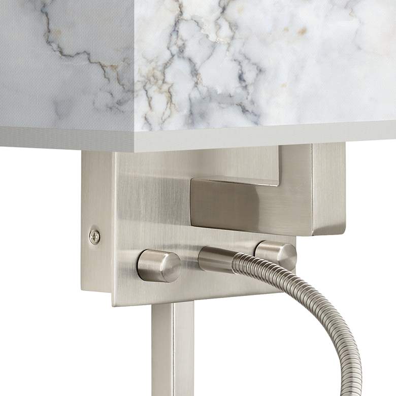 Image 2 Marble Glow Giclee Glow LED Reading Light Plug-In Sconce more views