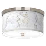 Marble Glow Giclee Nickel 10 1/4&quot; Wide Ceiling Light