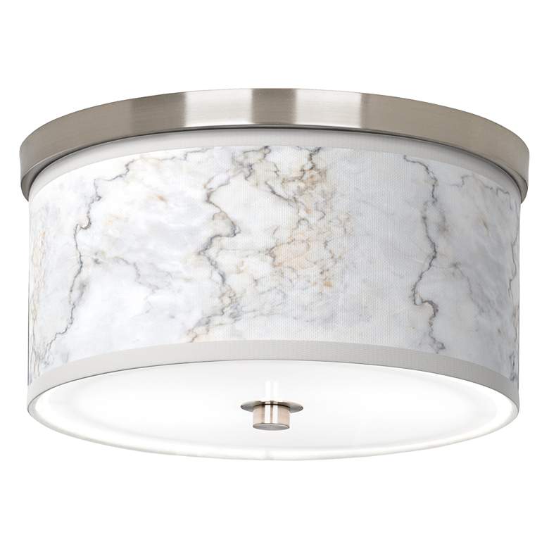 Image 1 Marble Glow Giclee Nickel 10 1/4 inch Wide Ceiling Light