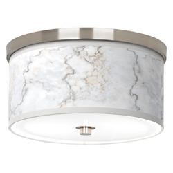 Marble Glow Giclee Nickel 10 1/4&quot; Wide Ceiling Light