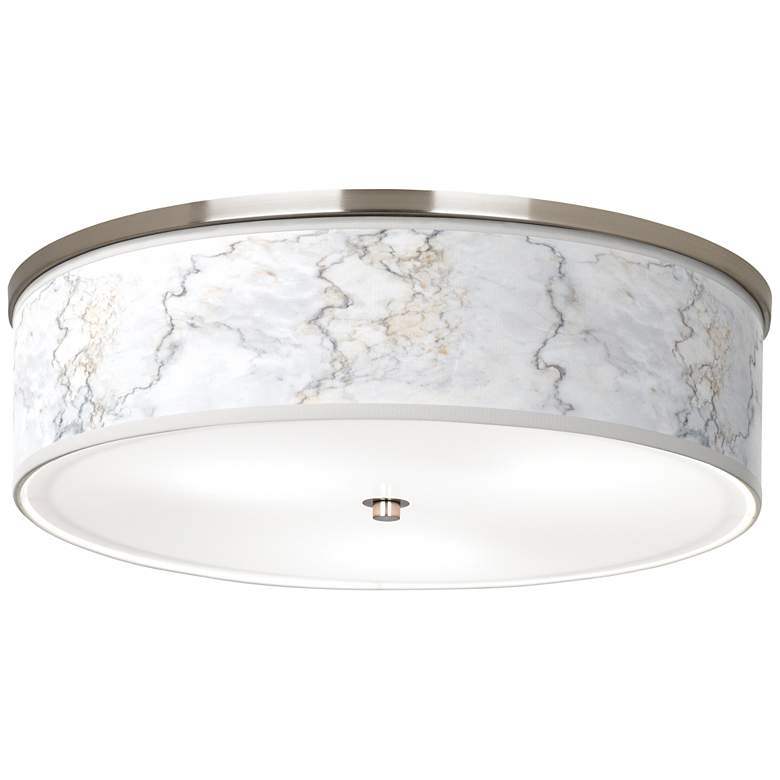 Image 1 Marble Glow Giclee Nickel 20 1/4 inch Wide Ceiling Light