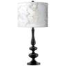 Marble Glow Giclee Paley Black Table Lamp