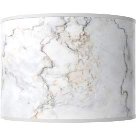 Image1 of Marble Glow Giclee Round Drum Lamp Shade 15.5x15.5x11 (Spider)