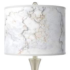 Image2 of Marble Glow Trish Brushed Nickel Touch Table Lamps Set of 2 more views