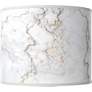 Marble Glow White Giclee Round Drum Lamp Shade 14x14x11 (Spider)