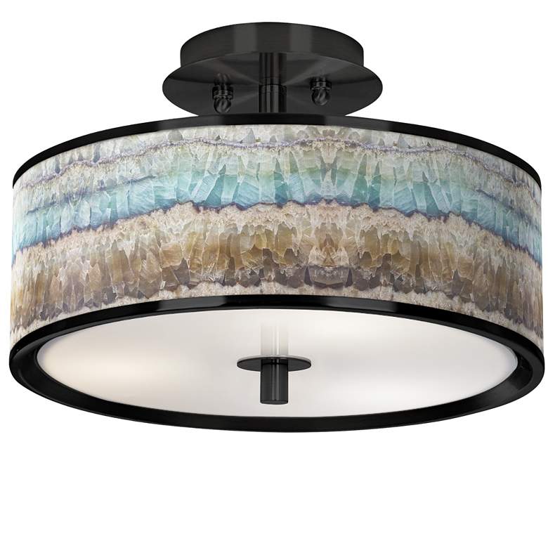 Image 1 Marble Jewel Black 14 inch Wide Ceiling Light