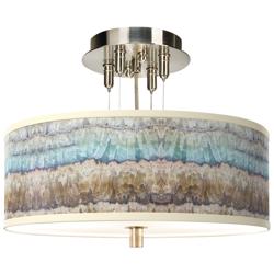 Marble Jewel Giclee 14&quot; Wide Ceiling Light
