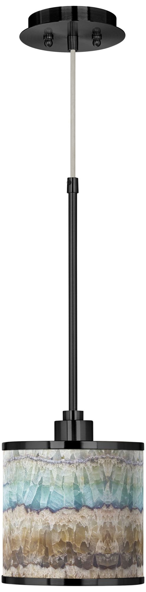 Marble Jewel Giclee Black Mini Pendant Light 727N6 Lamps Plus