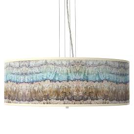 Image1 of Marble Jewel Giclee Gallery 24" Wide 4-Light Modern Pendant Chandelier