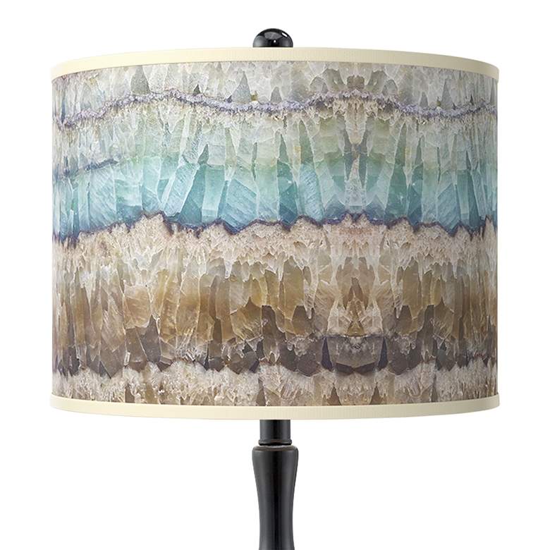 Image 2 Marble Jewel Giclee Gallery Modern Black Finish Table Lamp more views