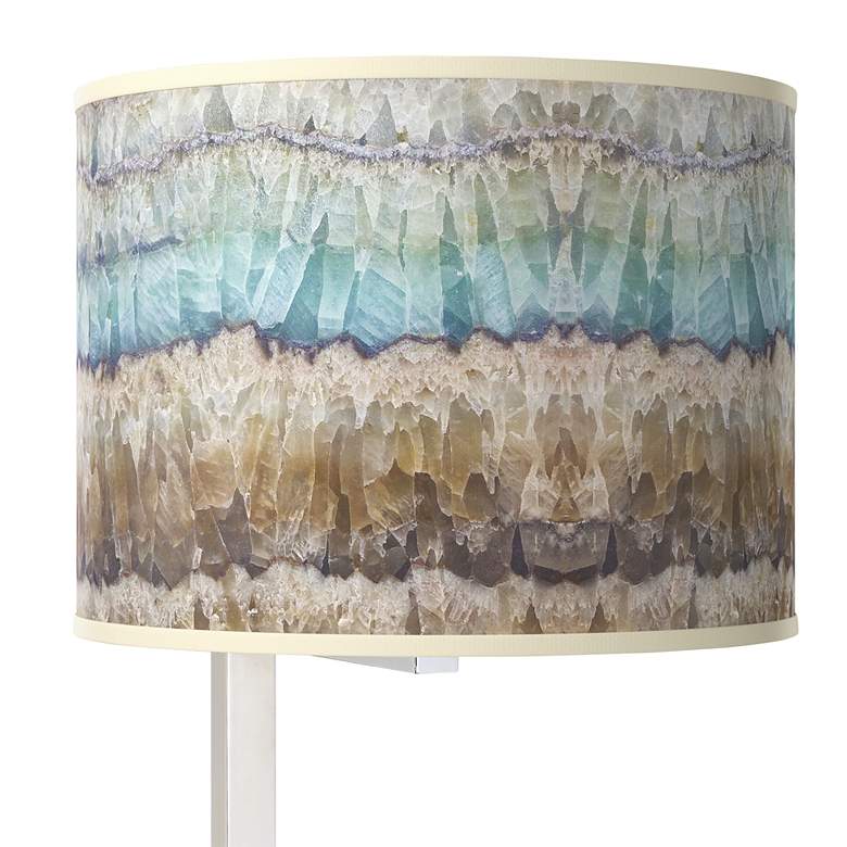 Image 2 Marble Jewel Giclee Gallery Modern Glass Inset Table Lamp more views
