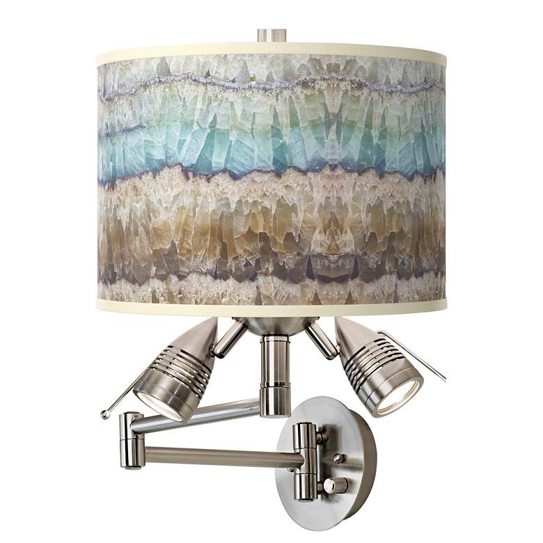 Marble Jewel Giclee Gallery Modern Plug-In Swing Arm Wall Lamp