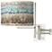 Marble Jewel Giclee Gallery Modern Plug-in Swing Arm Wall Lamp