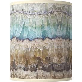 Image1 of Marble Jewel Giclee Glow Tall Drum Lamp Shade 10x10x12 (Spider)