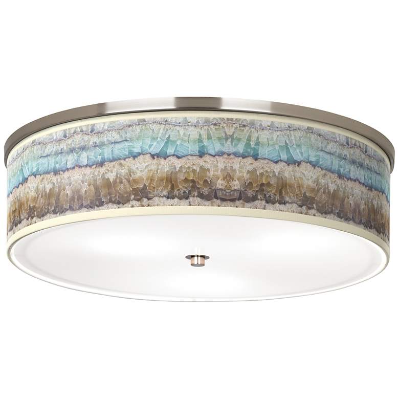 Image 1 Marble Jewel Giclee Nickel 20 1/4 inch Wide Ceiling Light