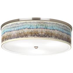 Marble Jewel Giclee Nickel 20 1/4" Wide Ceiling Light