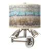 Marble Jewel Giclee Plug-In Swing Arm Wall Lamp
