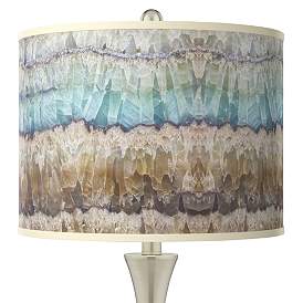 Image2 of Marble Jewel Trish Brushed Nickel Touch Table Lamps Set of 2 more views