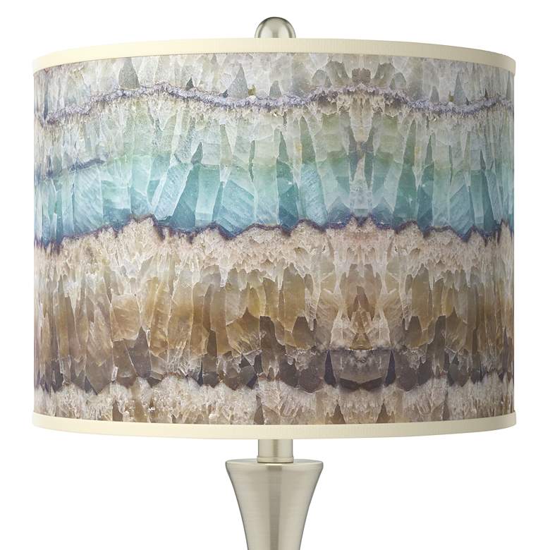Image 2 Marble Jewel Trish Brushed Nickel Touch Table Lamps Set of 2 more views
