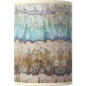 Image1 of Marble Jewel White Giclee Glow Cylinder Drum Lamp Shade 8x8x11 (Spider)