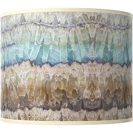 Image1 of Marble Jewel White Giclee Glow Drum Lamp Shade 14x14x11 (Spider)