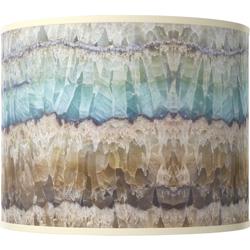 Marble Jewel White Giclee Glow Drum Lamp Shade 14x14x11 (Spider)