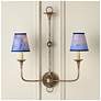 3_Marble Paper Tapered Chandelier Shade - Blue more views