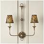 3_Marble Paper Tapered Chandelier Shade - Green/Brown/Gold more views