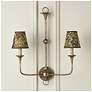 4_Marble Paper Tapered Chandelier Shade - Green/Brown/Gold more views