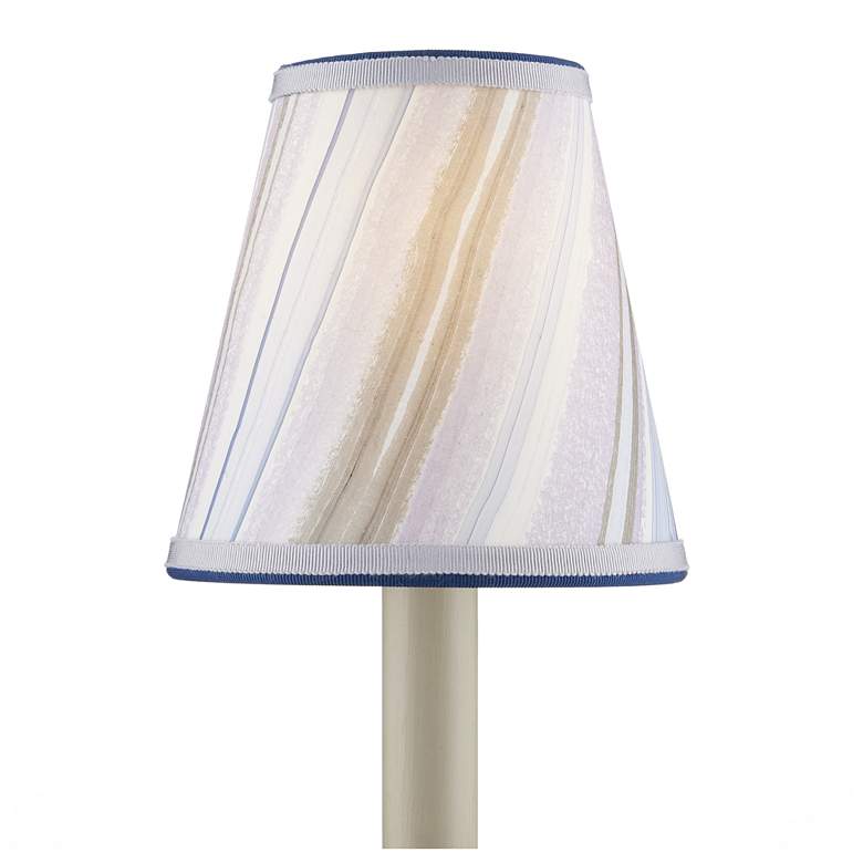 Image 1 Marble Paper Tapered Chandelier Shade - Lavender Agate