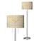 Marble Quatrefoil Giclee Brushed Nickel Garth Floor Lamp
