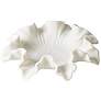 Marble Ruffle White Carved Decorative Bowl